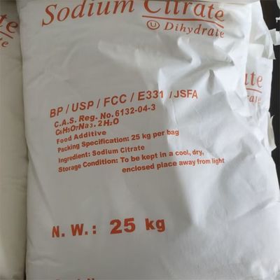 Voedingsmiddel natriumcitraat Na3C6H5O7 met ISO-certificering en CAS 68-04-2